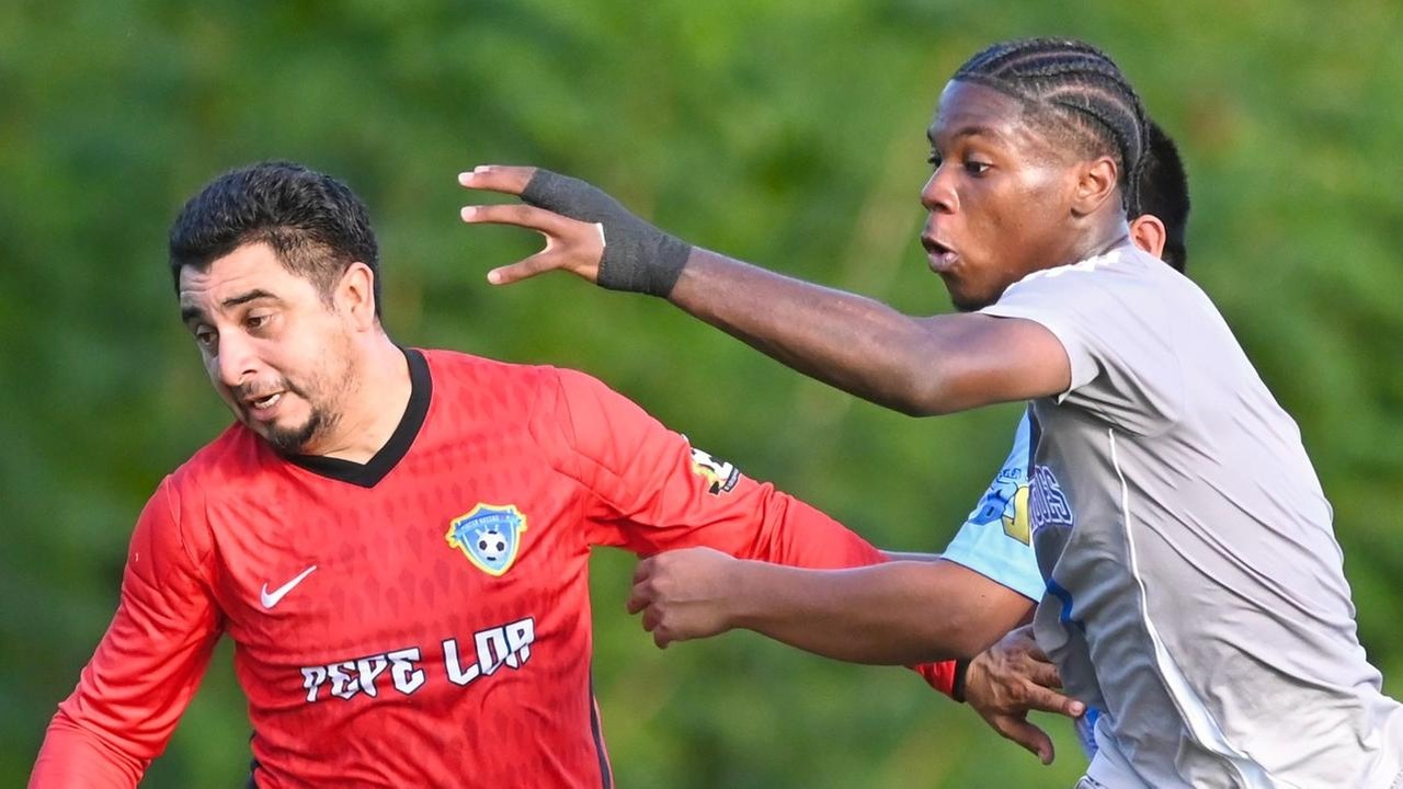 The University of The Bahamas Mingoes men&rsquo;s soccer forward Nahum Johnson beats the goalkeeper during his match against Inter Nassau F.C. on Sunday, November 30 at the Roscow A.L. Davies Soccer Fields. UB won 5-1. UB Athletics.