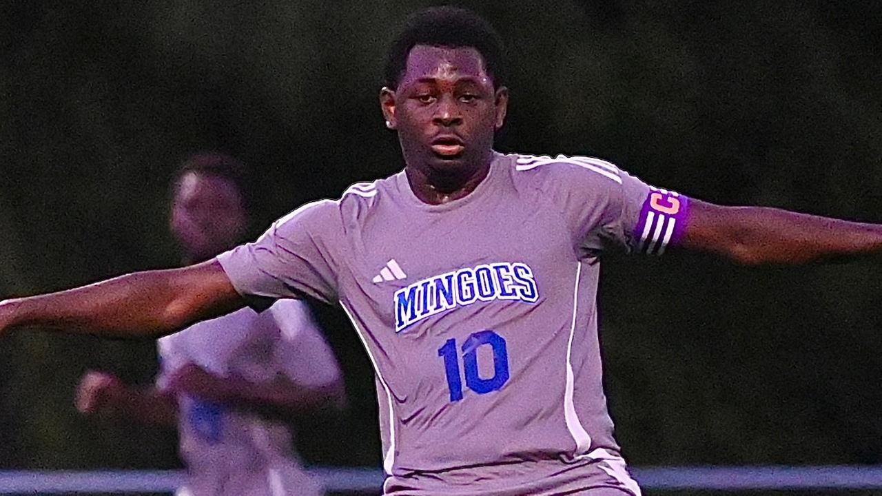 The University of The Bahamas Mingoes men&rsquo;s soccer captain and midfielder Ronaldo Green prepared to take a shot during his match against Future Stars F.C. on Sunday, December 14 at the Roscow A.L. Davies Soccer Fields. UB won 4-1. UB Athletics.