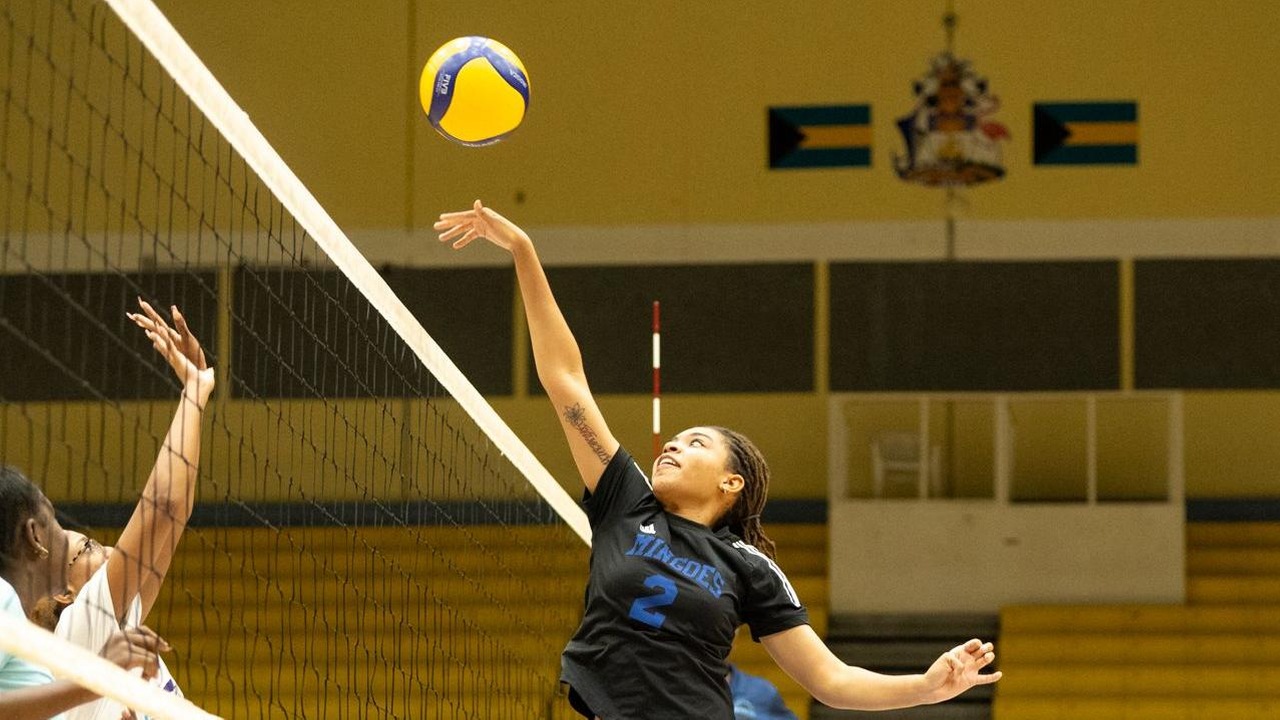 The University of The Bahamas Mingoes women&rsquo;s volleyball team used a strong fourth set to put away the Midnight Aces 3-1